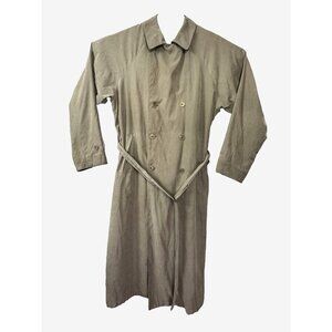 VTG London Fog Mens Taupe Trench Coat Maincoat 44XL Heritage Old Money Classic